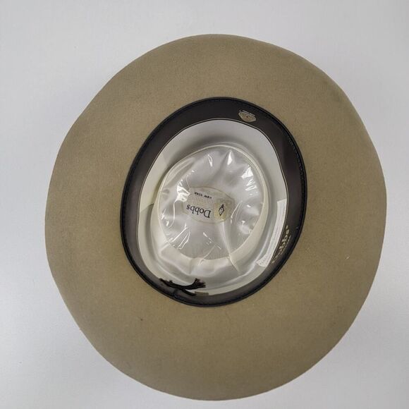 Dobbs Fifth Ave New York Mahoney Tan Beige Wool Men's Hat Sz 7 Fedora Dapper USA - Picture 9 of 16